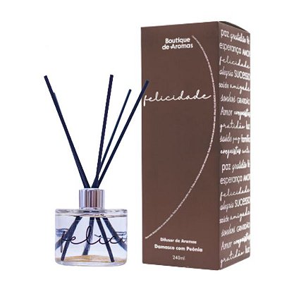 Difusor de Aromas Felicidade - Damasco com Peônia 240ml