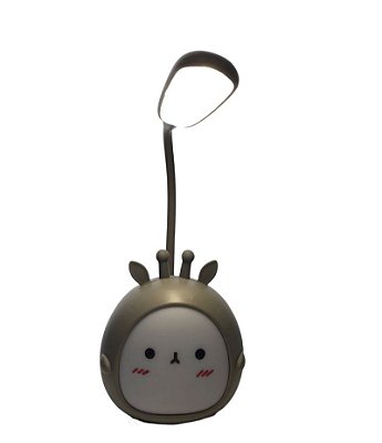 Luminária Infantil Abajur LED USB - Girafa Cinza
