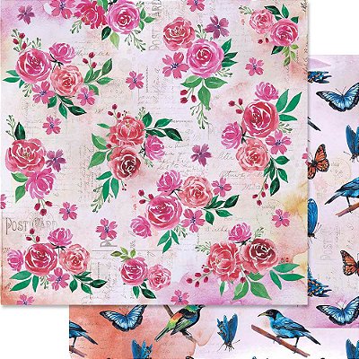 Papel Scrapbook - SD-1216 - Litoarte Coleção Minha Primavera Encantada