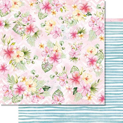 Papel Scrapbook - SD-1220 - Litoarte Coleção A Felicidade Mora Aqui