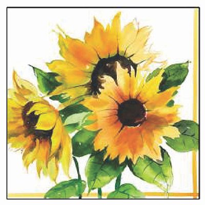 Guardanapo - 13306555 - Girassoli - 33x33cm