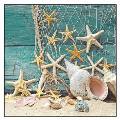 Guardanapo - 13310365 - Starfish  - 33x33cm