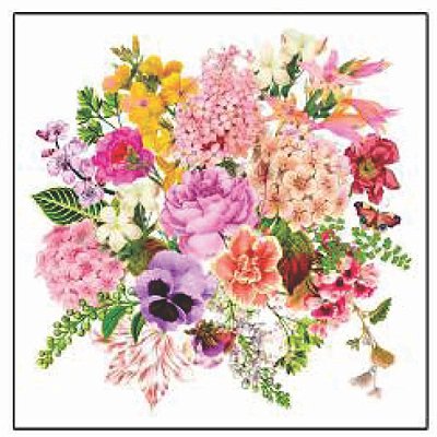 Guardanapo - Flower Bouquet - 33x33cm - 1334373
