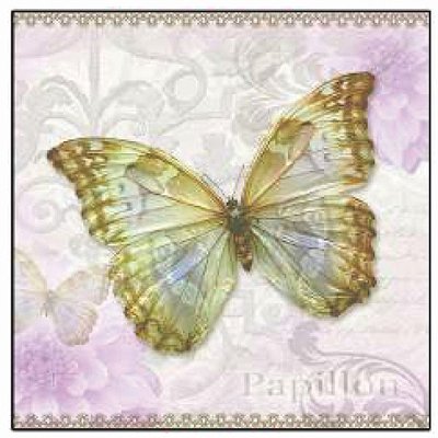 Guardanapo - 13315925 - Papillon - 33x33cm