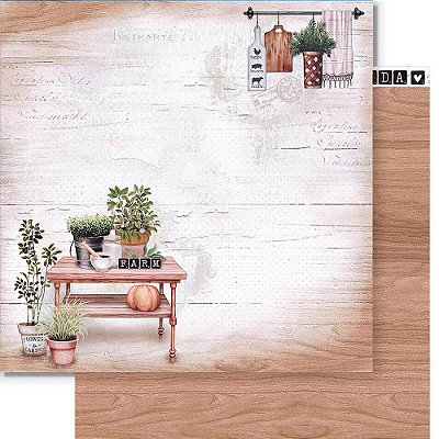 Papel Scrapbook - SD-1225 - Litoarte Coleção Farm House 30,5 x 30,5cm