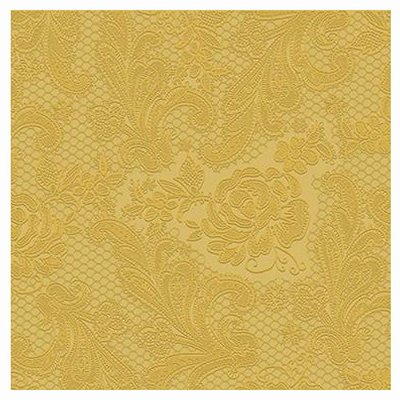 Guardanapo - 007253 - Lace Embossed Gold - 33x33cm