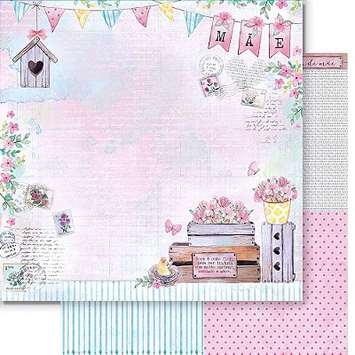 Papel Scrapbook - SD-1237 - Litoarte - Coleção Carinho