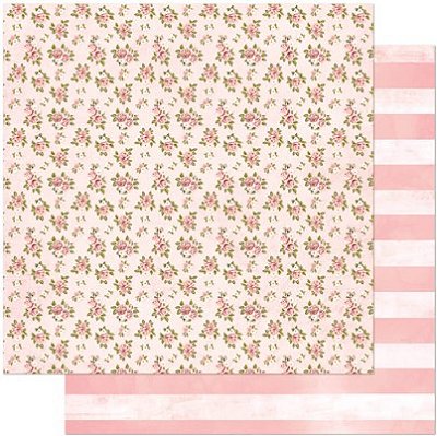 Papel Scrapbook - SD-0381 - Litoarte FLORES/ LISTRAS