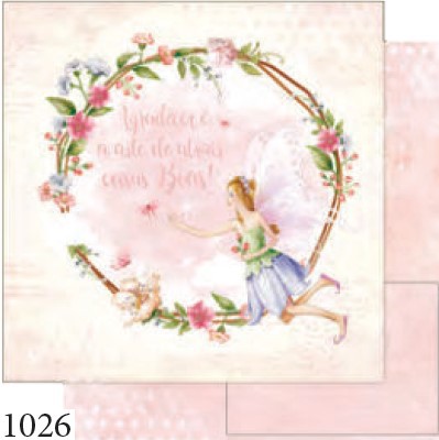 Papel Scrapbook - SD-1026 - Litoarte - Fadas Adultas