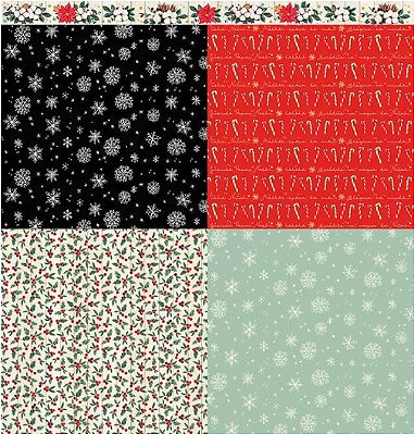 Papel Scrapbook - SDN-149 - Litoarte - Natal - Coleção Noite de Natal Para Recortes