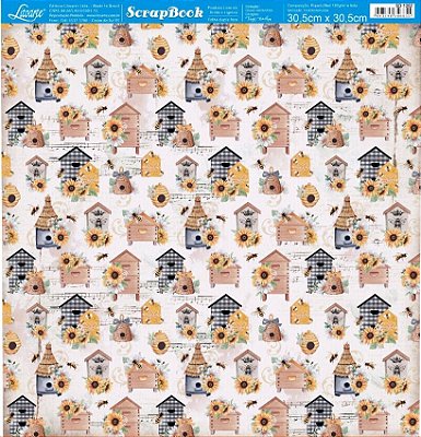 Papel Scrapbook - SD-1262 - Litoarte - Coleção Doces Momentos
