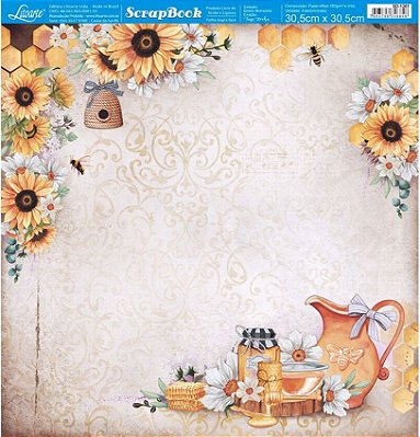 Papel Scrapbook - SD-1261 - Litoarte - Coleção Doces Momentos