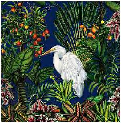 Guardanapo - 1334277 - Egret Island - 33x33cm