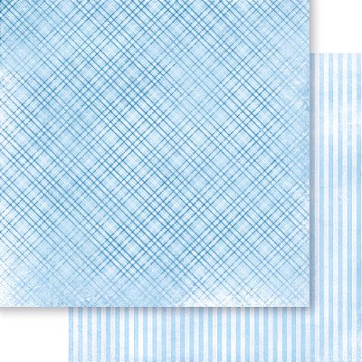 Papel para Scrapbook - SD-1278 - Dupla Face - Coleção Mon Monde Rose Bleu - Xadrez