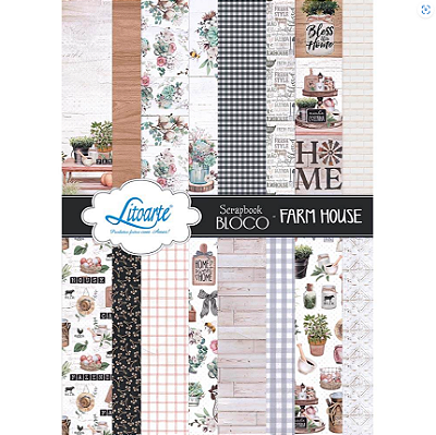 Scrap Bloco A4 - Coleção Farm House - SBA4-004