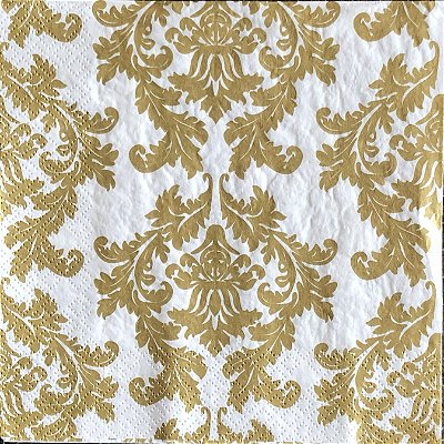 Guardanapo - G3-003 - White & Gold Wallpaper - 33x33cm