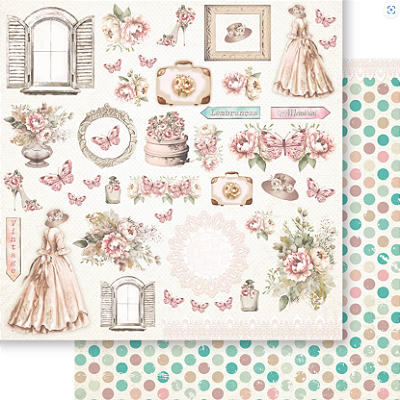 Papel para Scrapbook - SD-1298 - Meu sonho Vintage recorte
