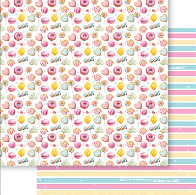 Papel para Scrapbook - SD-1312 - Coleção Dia Feliz – Padrão