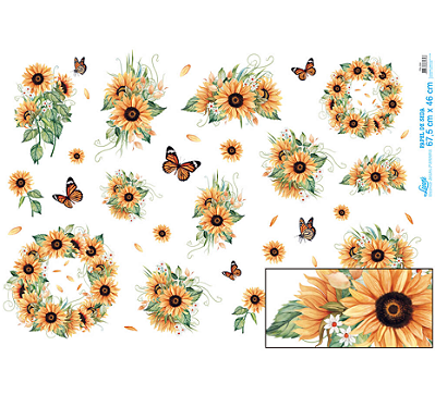 Papel De Seda - PSL024 - Girassol