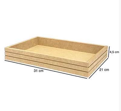 Bandeja Frisada Retangular M R2027