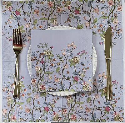 Guardanapo - 948743 - Flores selvagens vintage - 33x33cm