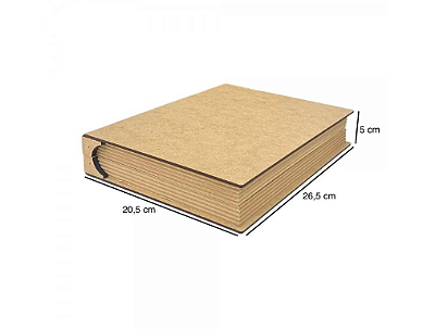 Caixa livro média em MDF com dobradiça R2309