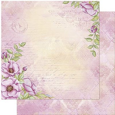 Papel para Scrapbook - SD1-082 - Lili Negrão – Rosas Silvestres