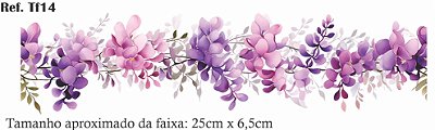Transfer Têxtil Termocolante - Barra Floral TF14 - 25cm x 6,5cm