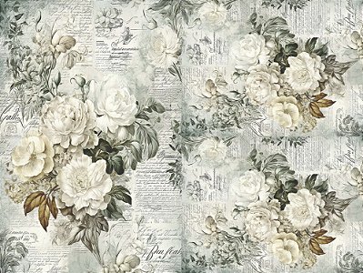 Papel De Seda - ES51 - Coleção Estamparia Floral 40x30cm