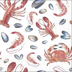 Guardanapo - 13319485 - Sea Life White - 33x33cm