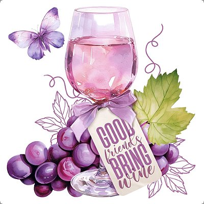 Transfer Têxtil - TTQ4-081 -Termocolante - Uvas 13,5 x 13,5cm