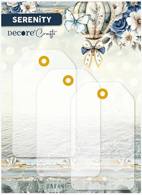 Kit com 3 Tags Acrilico - TAS001 - Serenity