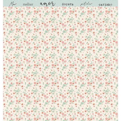 Papel para Scrapbook - SD-1190 - Coleção Mãe Aquarela