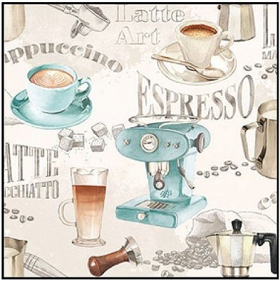 Guardanapo - 13319415 - Barista Cream - 33x33cm