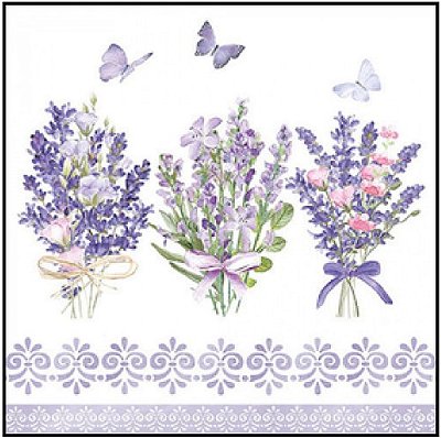 Guardanapo - 13319735 - Lovely Lavender White - 33x33cm