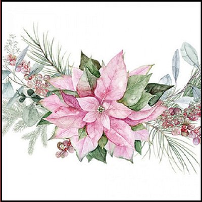 Guardanapo - 33320285 - Pink Pinsettia - 33x33cm