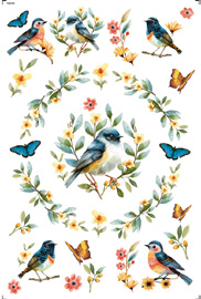 Transfer Espelhado de Imagem - TEB-004 - Big - Passaros 19,5 x 29,5