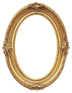 Moldura Oval Copyart ouro