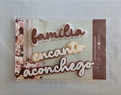 Aplique Acrílico - PA001 - Palavras Meu Aconchego - Decore Crafts