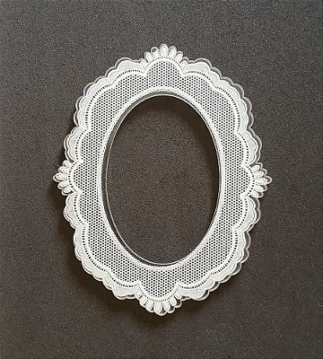 Moldura Acrílica com DTF - MOL001- Oval Renda
