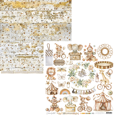 Bloco Papel de Scrapbook Dupla Face - LEP00 - Le Petit Poa - 9 folhas