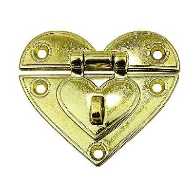 Fecho formato Coracao Latonado -16355