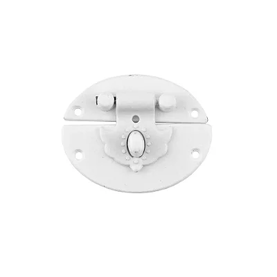 Fecho Oval Pequeno Branco - 13224