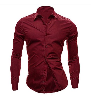 Camisa Masculina Slim fit Luxo Basic