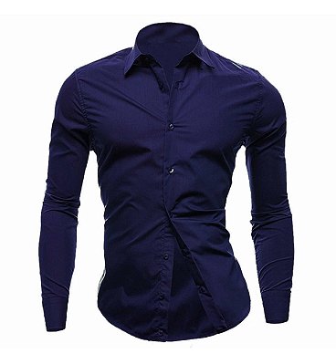 Camisa Masculina Slim fit Luxo Basic