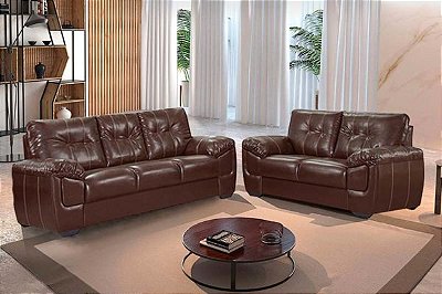 Conjunto 2 e 3 Lugares cód: 254 em corino, espuma D33 e molas.
