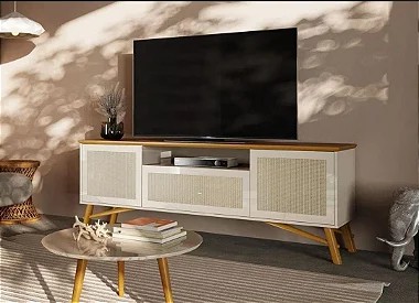 Bancada Darin tv até 75" 1.78m - EDN Móveis