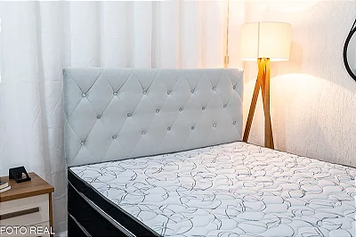 Cabeceira Casal Rio Suede 1.40m
