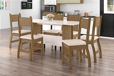 Mesa Milano 1.55/0.68 com 06 cadeiras (rf)