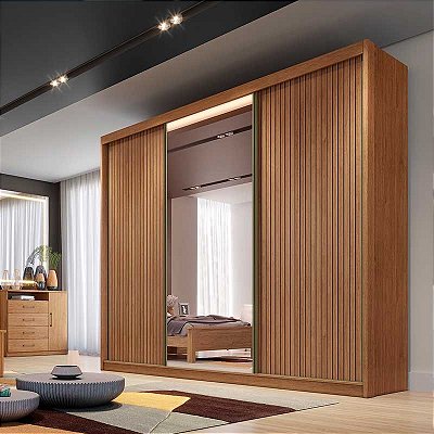 Guarda Roupa Montello Larg, 2,41m 100% MDF com 03 com 01 esoelho- Novo Horizonte (rf)
